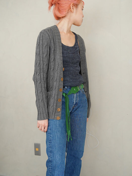 1970s Yves Saint Laurent, cable knit cardigan