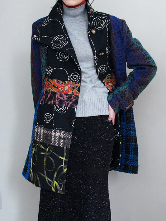 2000s Fulled quilted patchwork jacket