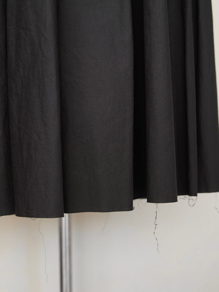 Early 2000s Dries Van Noten, random pleated skirt in black