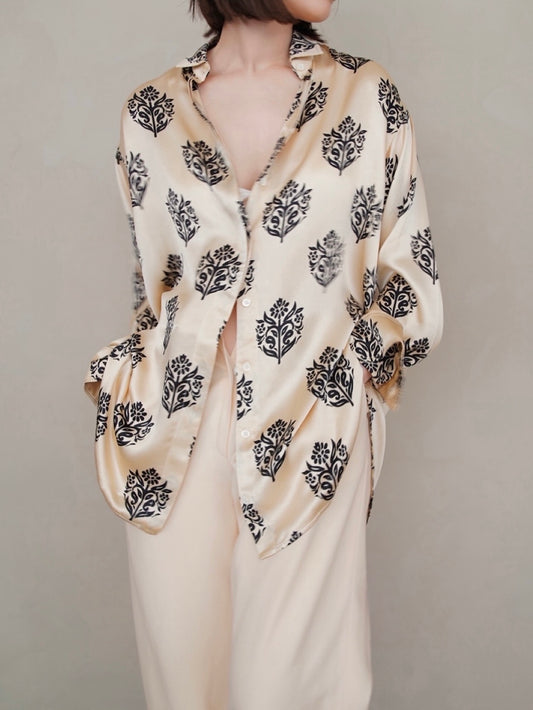 Celine by Phoebe Philo, damask pattern shirt