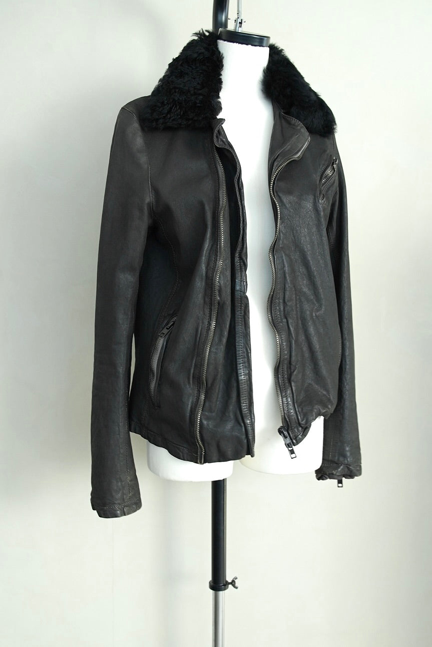 1980s Itary, shrink leather jacket