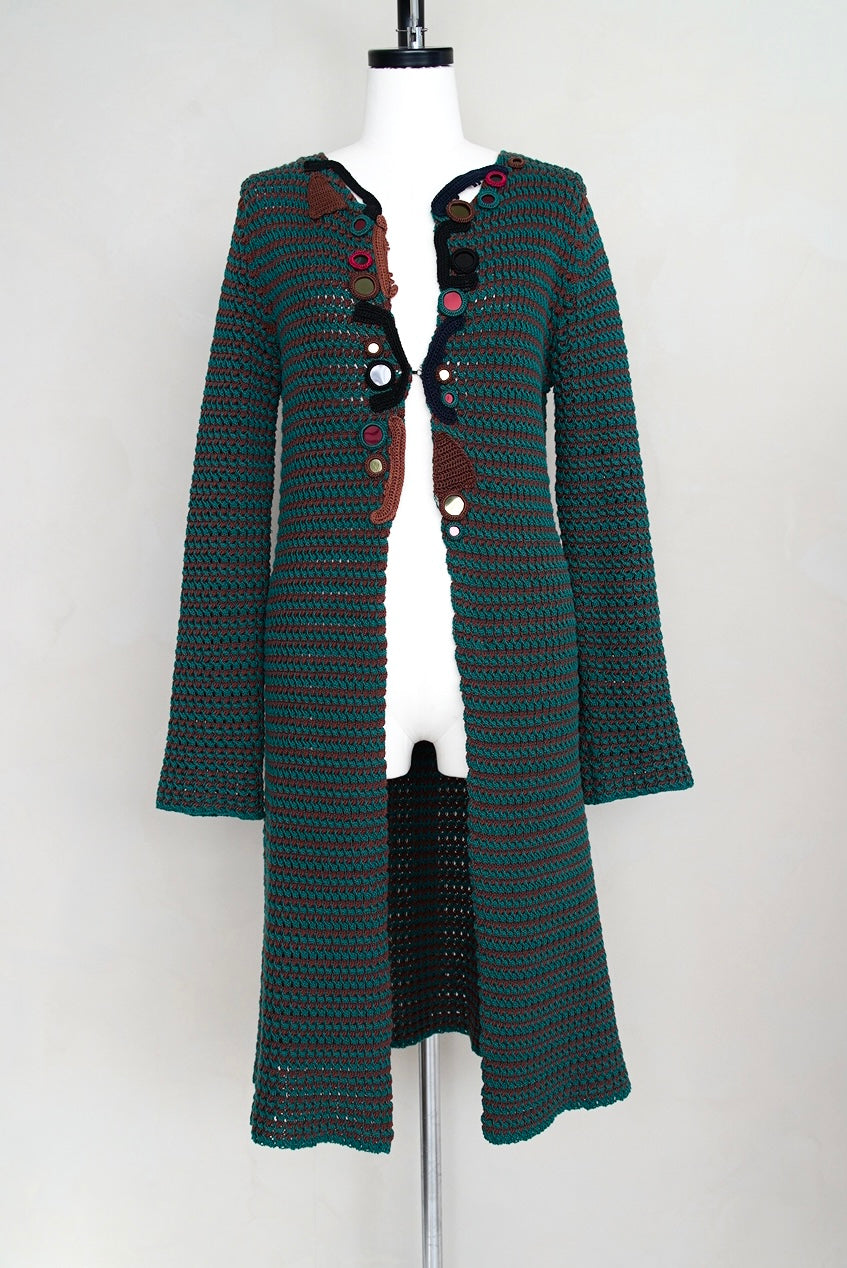 spring 2005 Prada, folk long knit cardigan