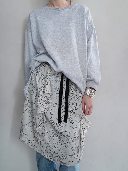 1980s Henry neck long sweat shirt