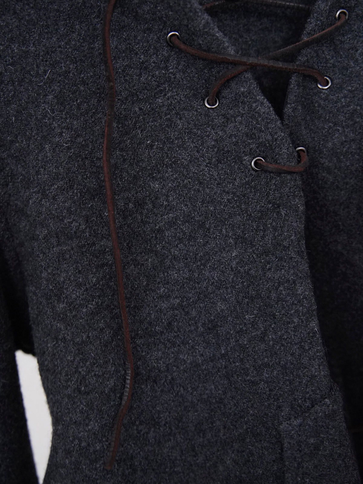 2000s J crew, lace up pullover top