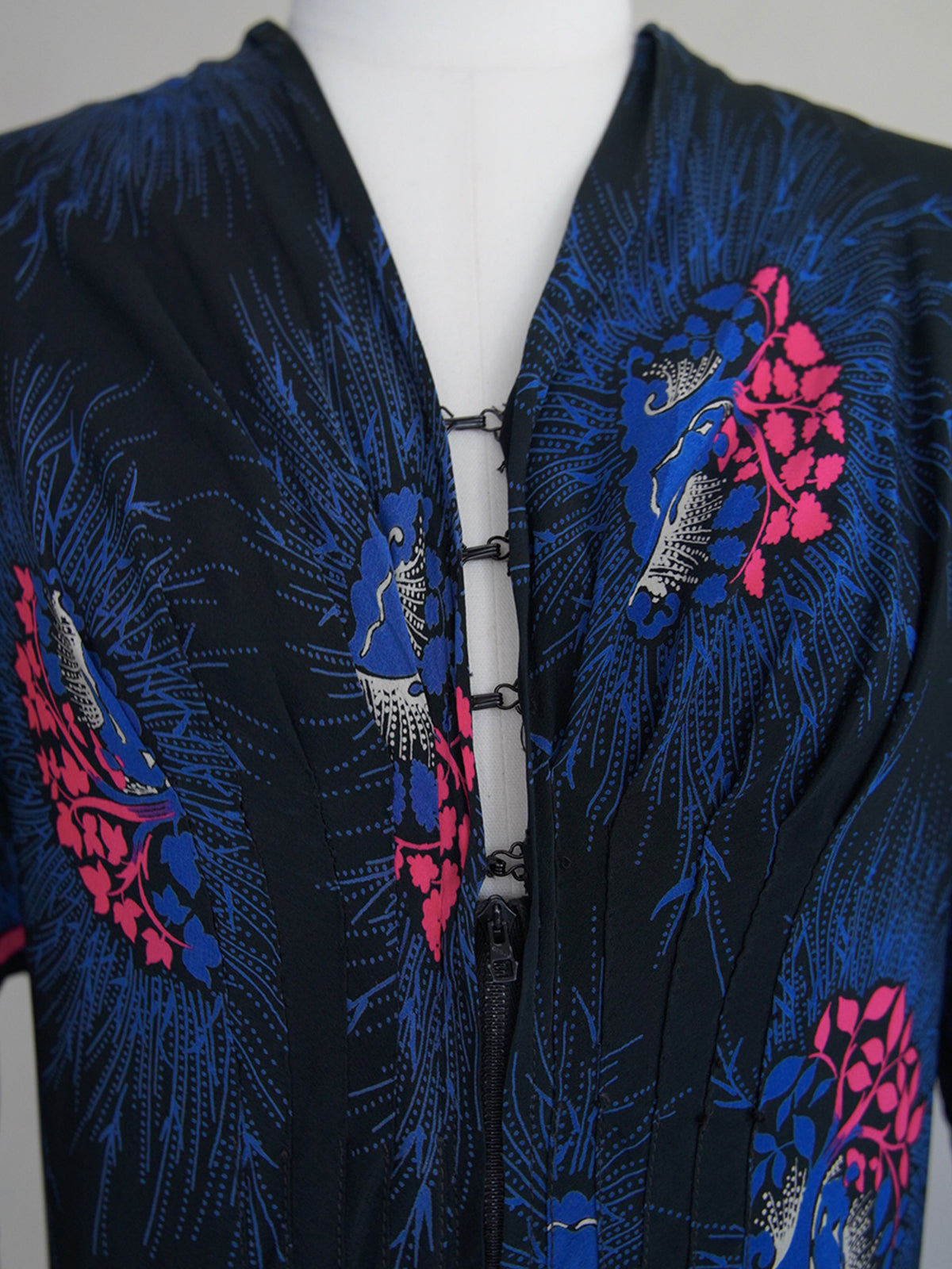 1950s Vintage, botanical printed dress