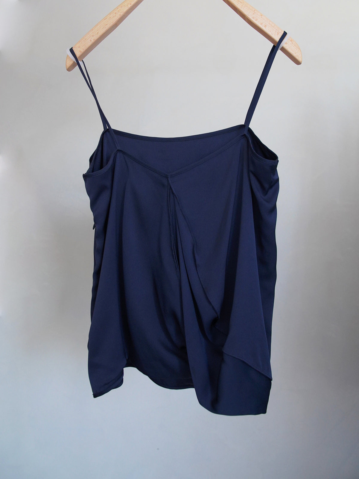 1990s Jil Sander, navy asymmetry silk cami top