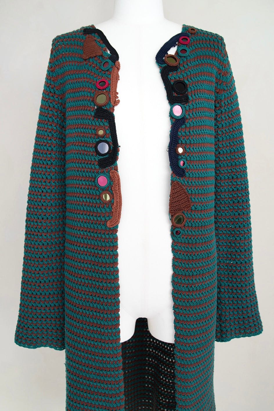 spring 2005 Prada, folk long knit cardigan