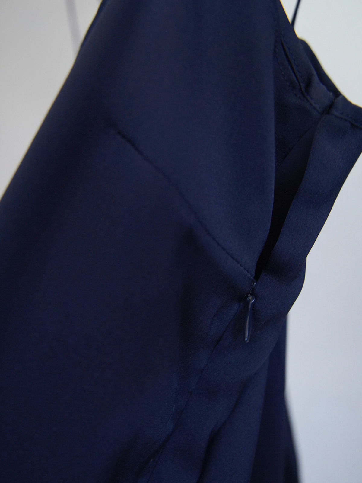 1990s Jil Sander, navy asymmetry silk cami top