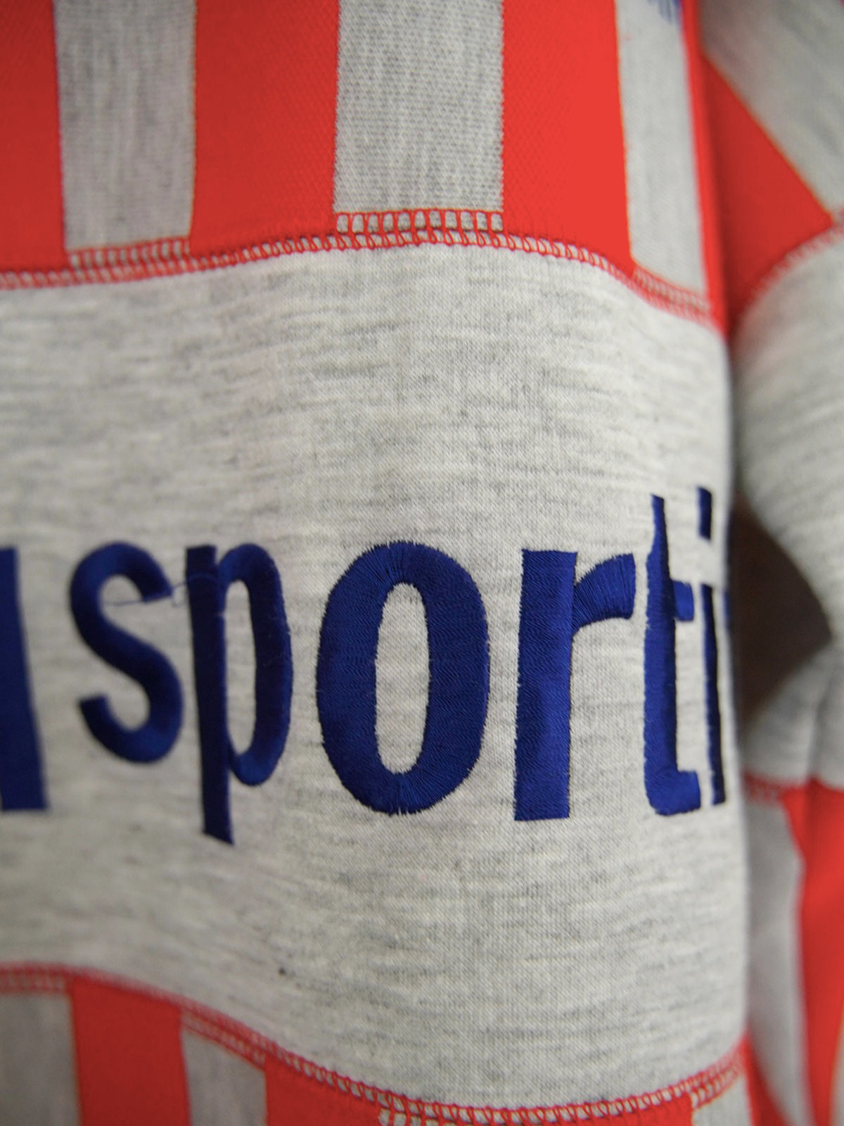 1980s Le coq sportif, striped sweat hoodie