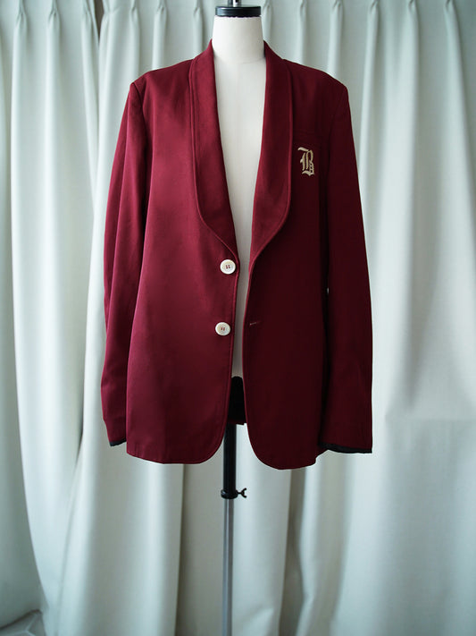1960s Lettered shawl collar jacket