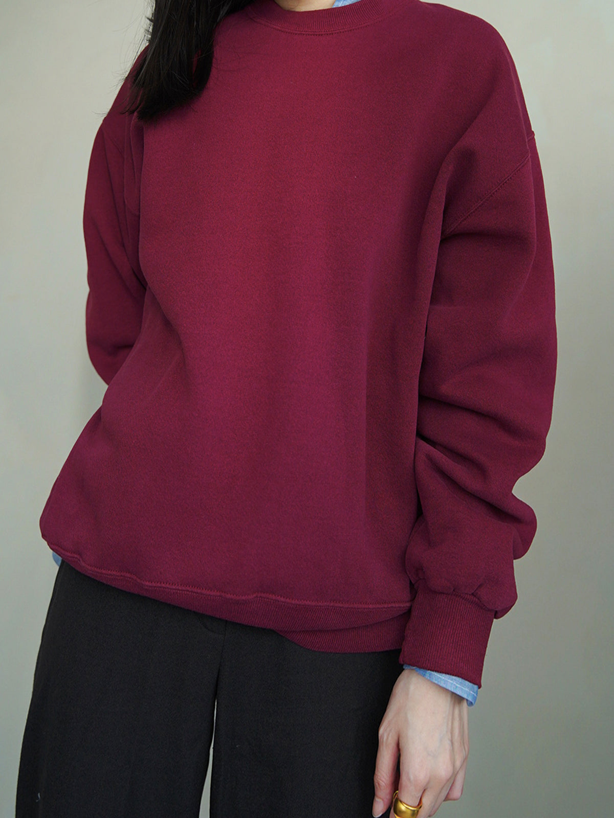 1980s Sweat in burgundy