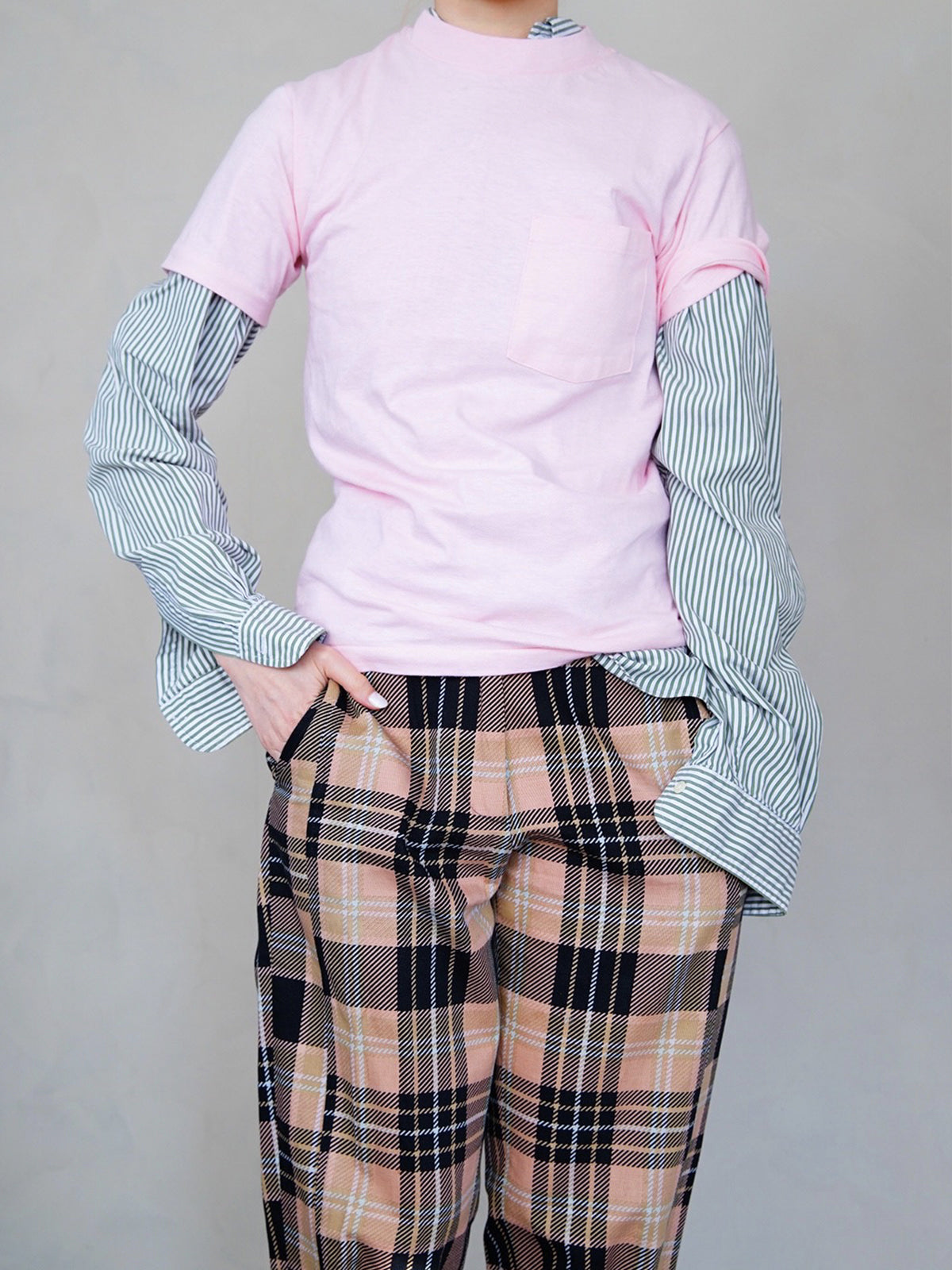 2000s Dries Van Noten, pleid pattern trousers