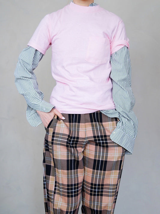 2000s Dries Van Noten, pleid pattern trousers