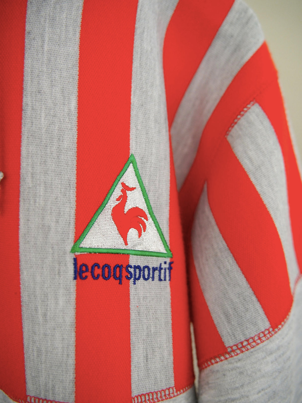 1980s Le coq sportif, striped sweat hoodie