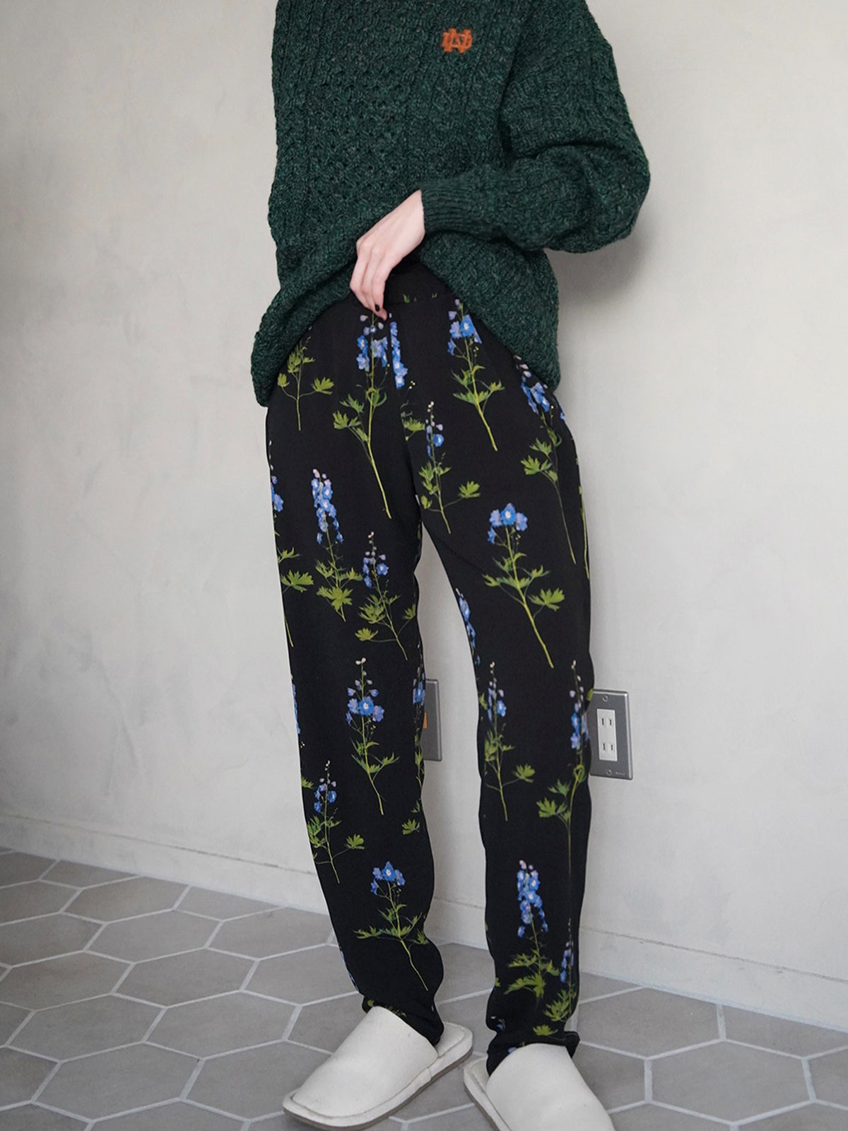 2000s Dries Van Noten, botanical printed trousers