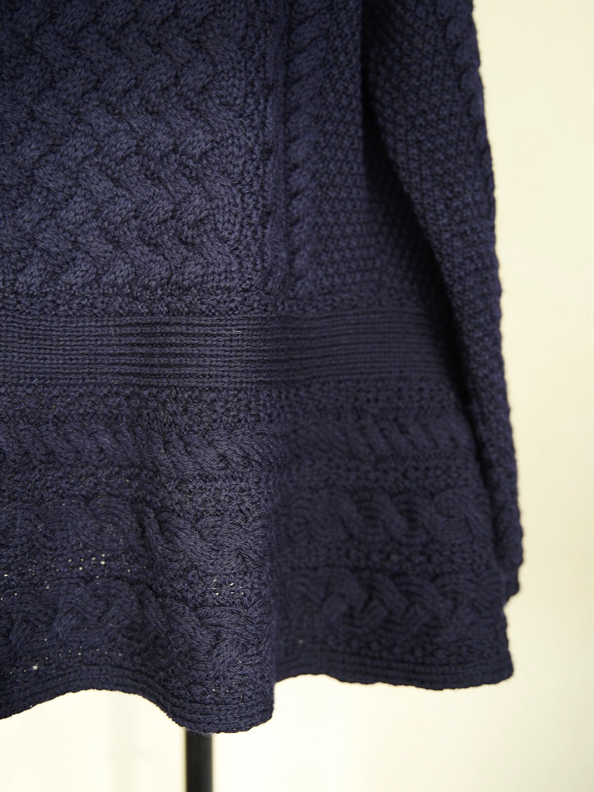 1990s Arancrafts, flare hem shawl knit cardigan