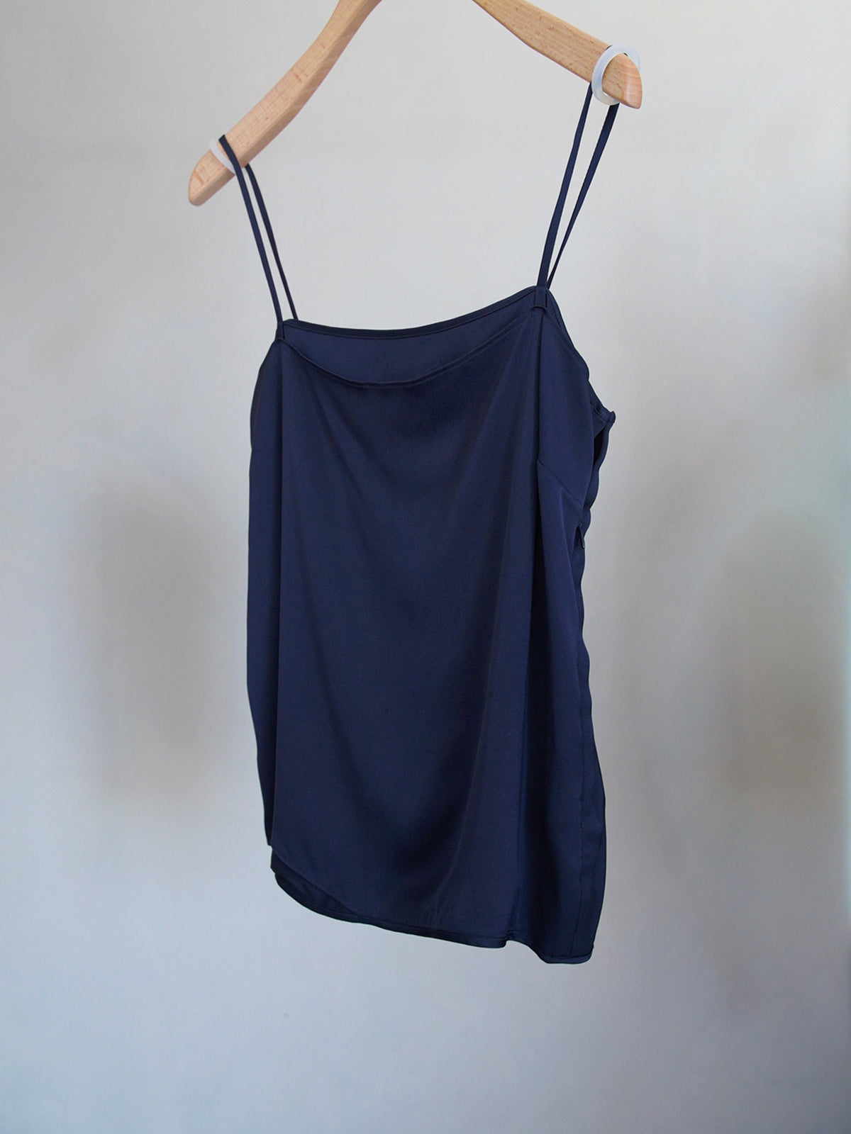 1990s Jil Sander, navy asymmetry silk cami top