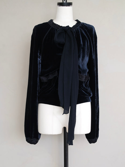 2000s MiuMiu, velvet zip up blouson