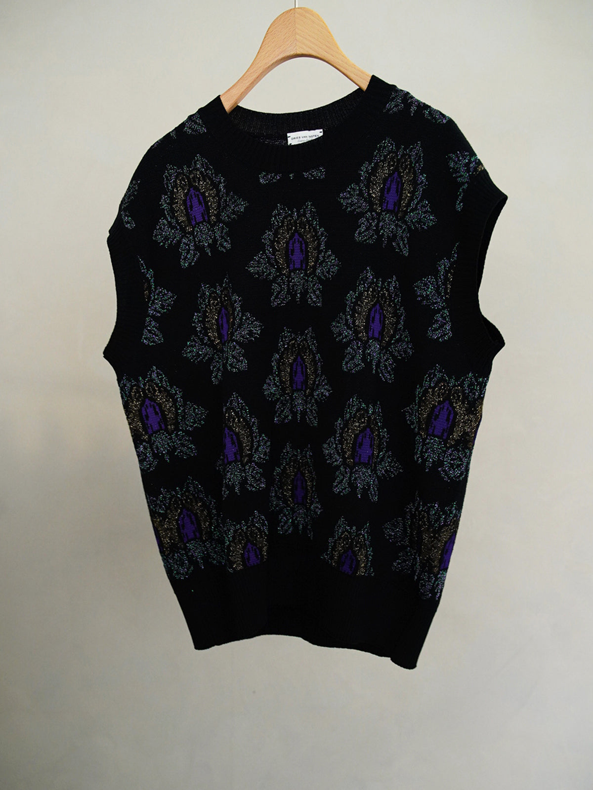 2000s Dries Van Noten, jacquard knit vest
