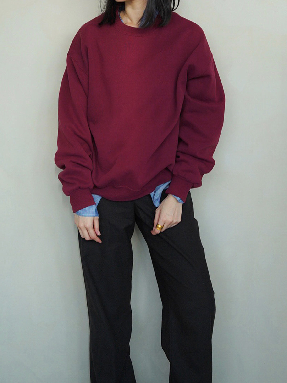 1980s Sweat in burgundy