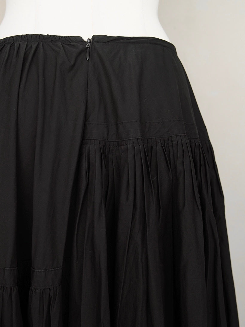 Early 2000s Dries Van Noten, random pleated skirt in black