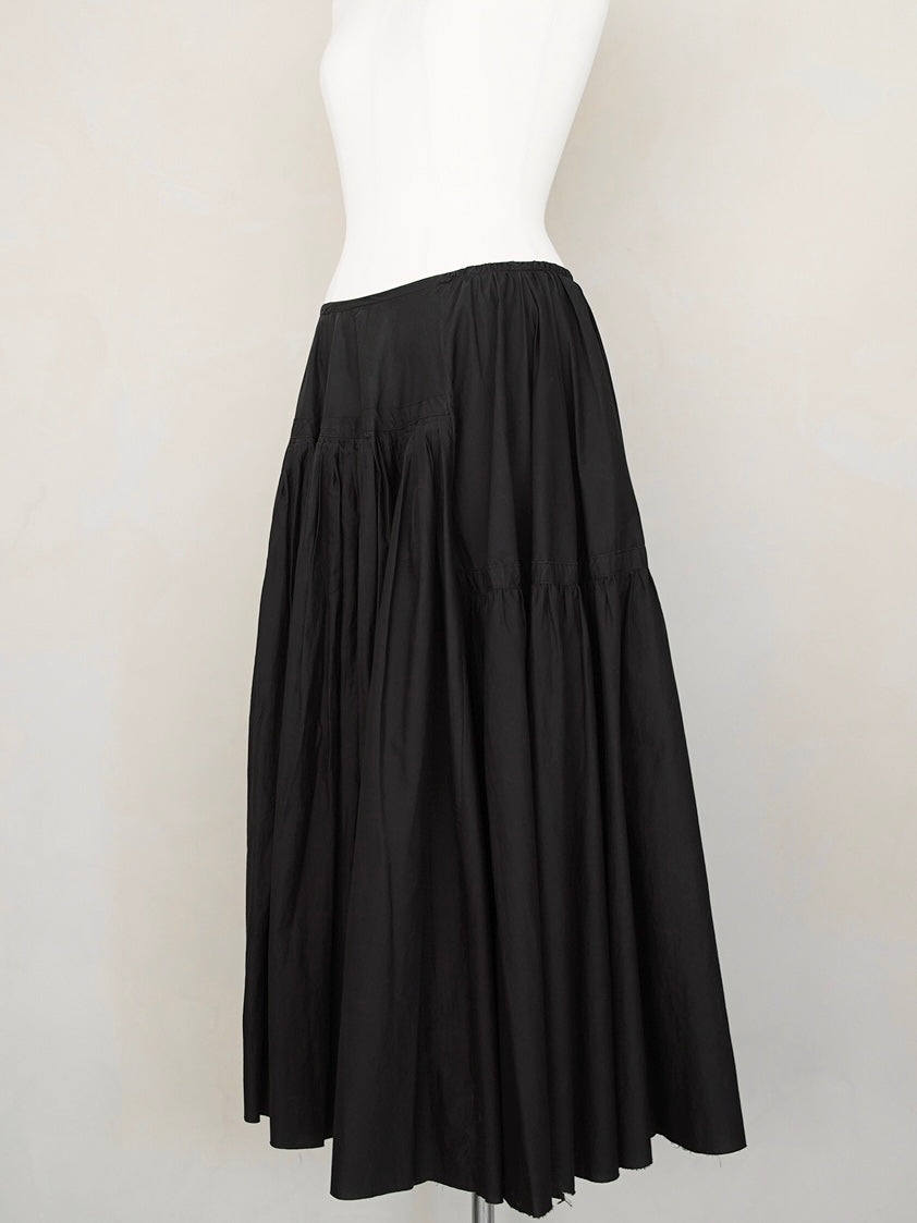 Early 2000s Dries Van Noten, random pleated skirt in black