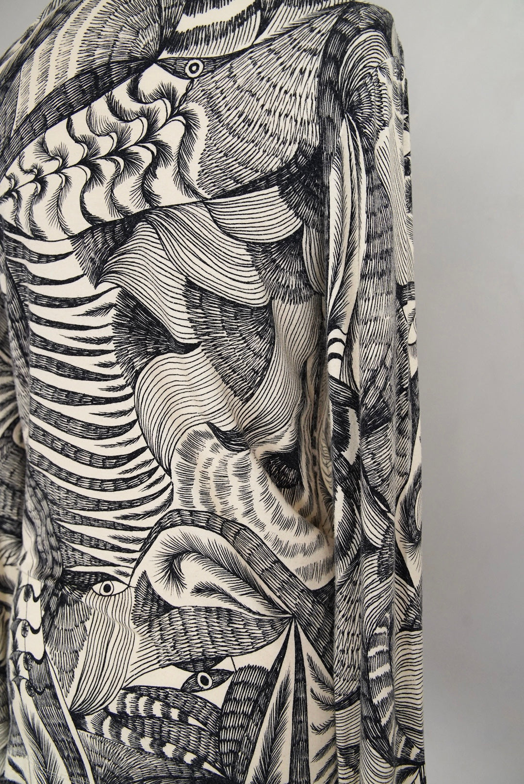 Dries Van Noten, outsider art printed cutsew
