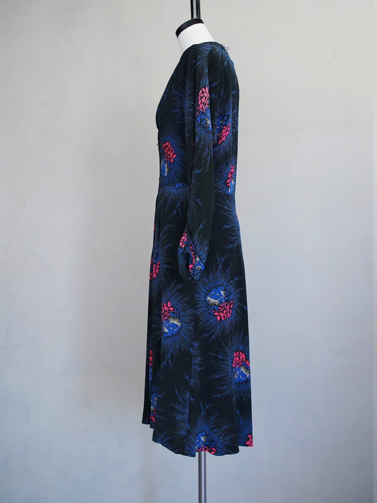1950s Vintage, botanical printed dress