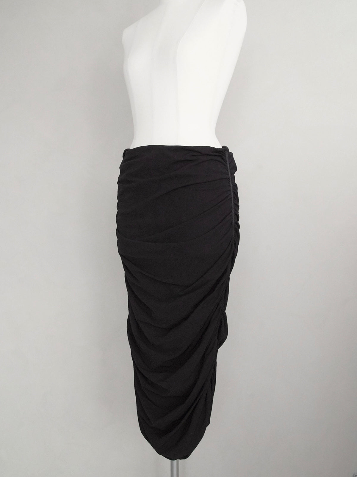 2000s jersey fabric drape skirt