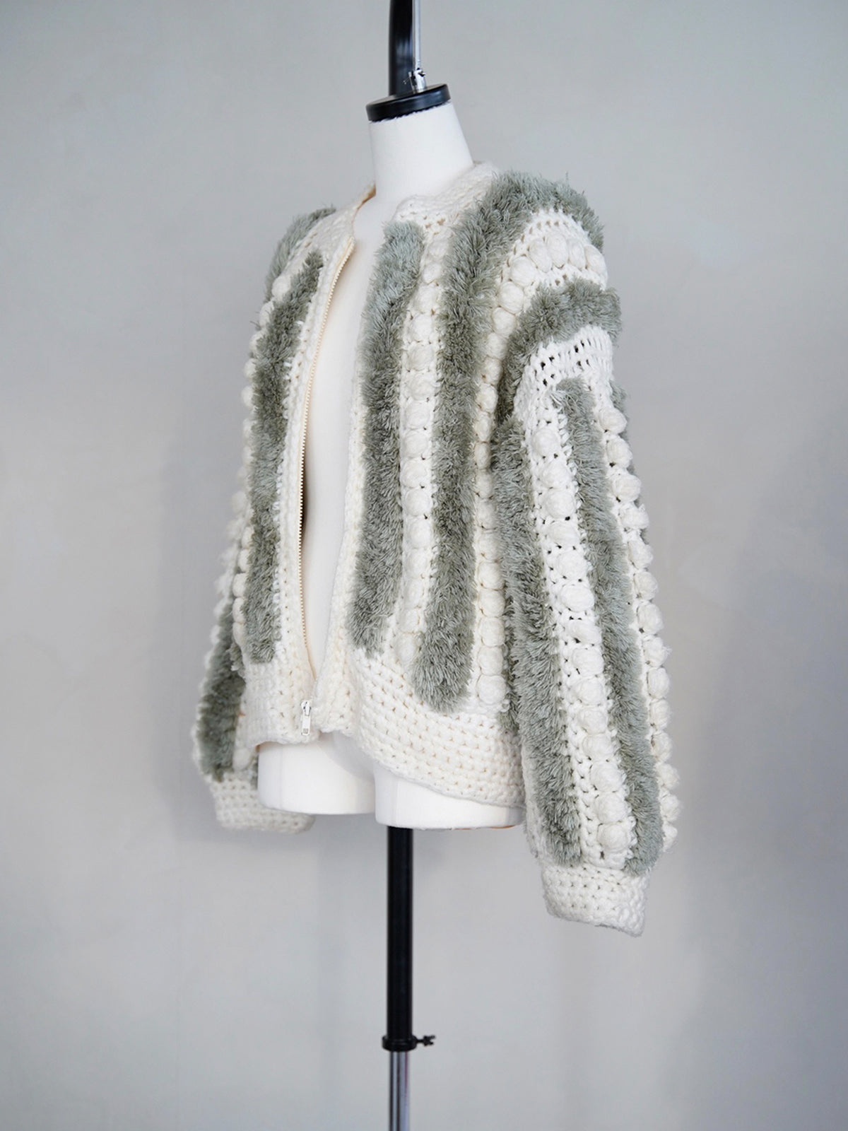 1970s chunky knit blouson