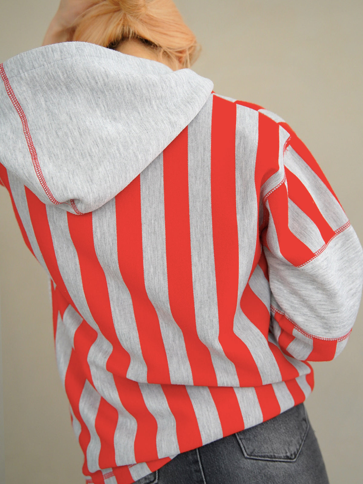 1980s Le coq sportif, striped sweat hoodie
