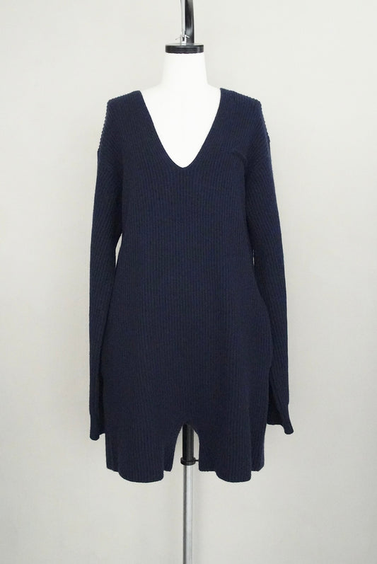00s Helmut Lang, rib knit allinone in navy