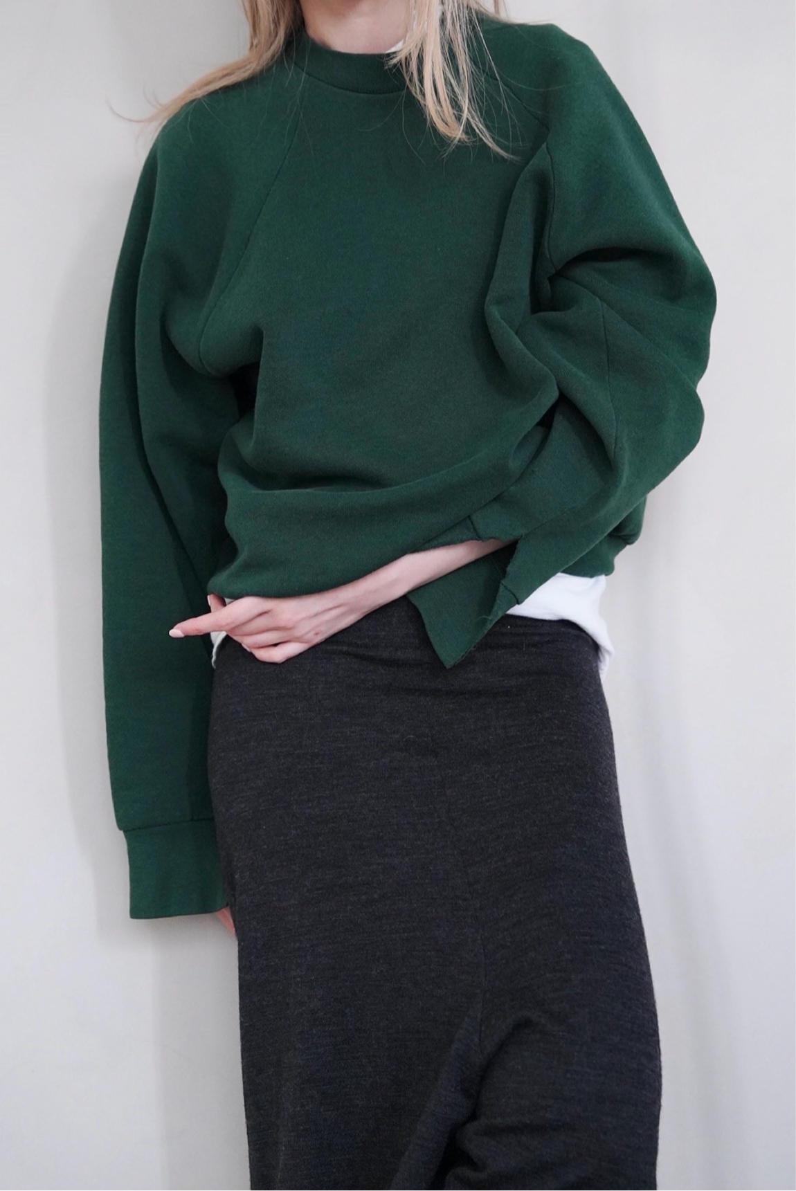 1990s Junk sweat in moss green