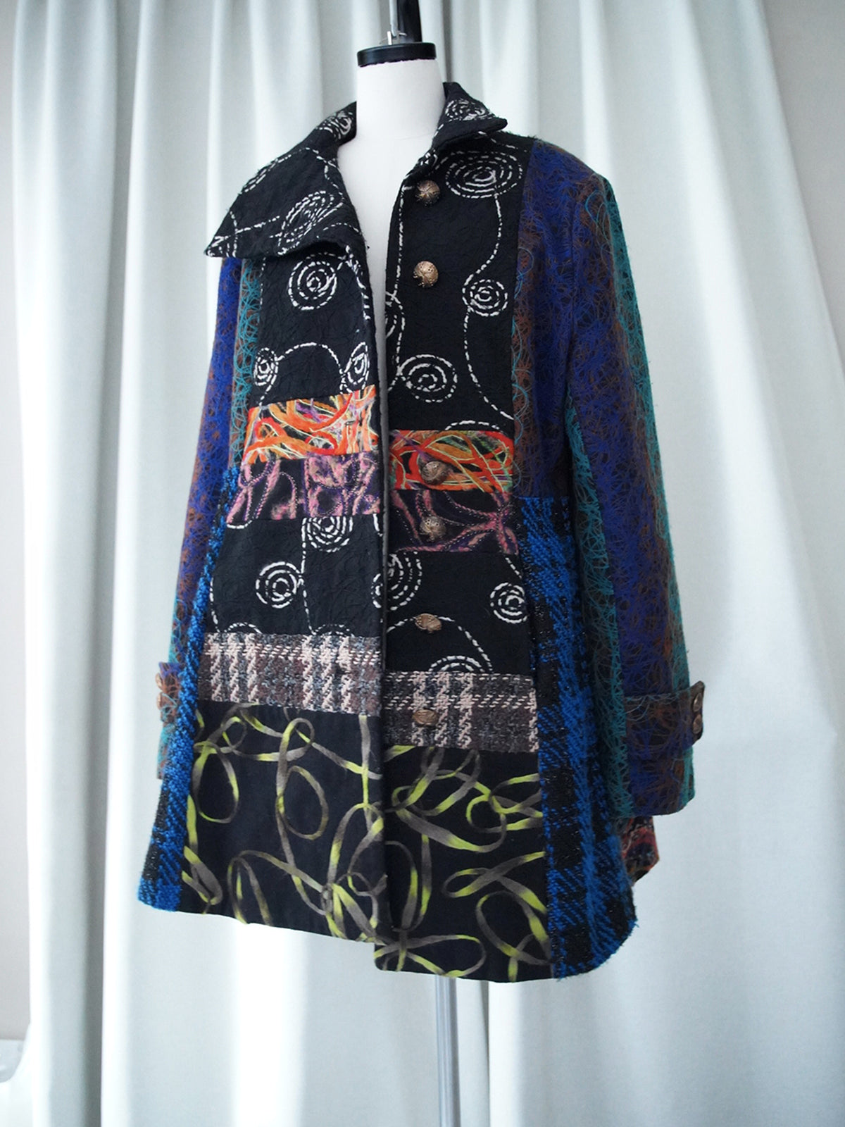 2000s Fulled quilted patchwork jacket