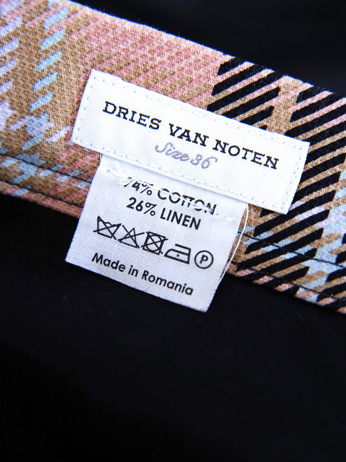2000s Dries Van Noten, pleid pattern trousers