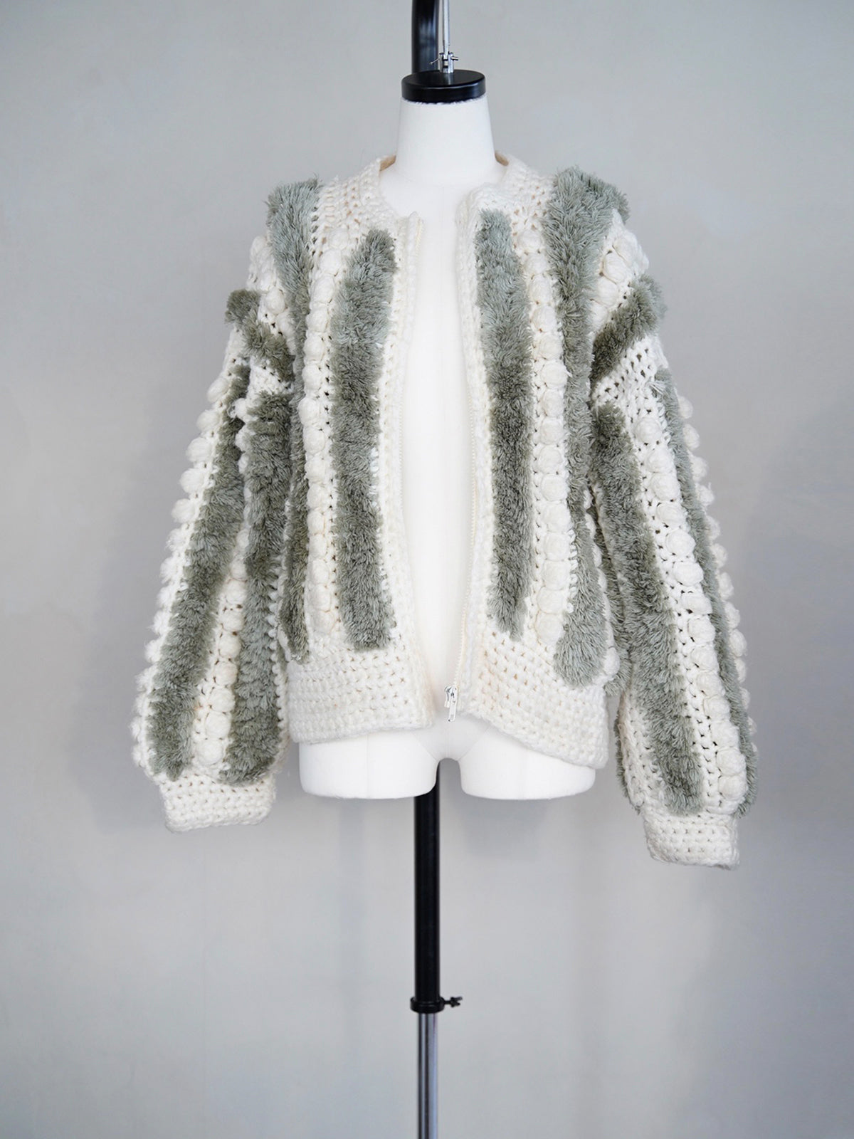 1970s chunky knit blouson