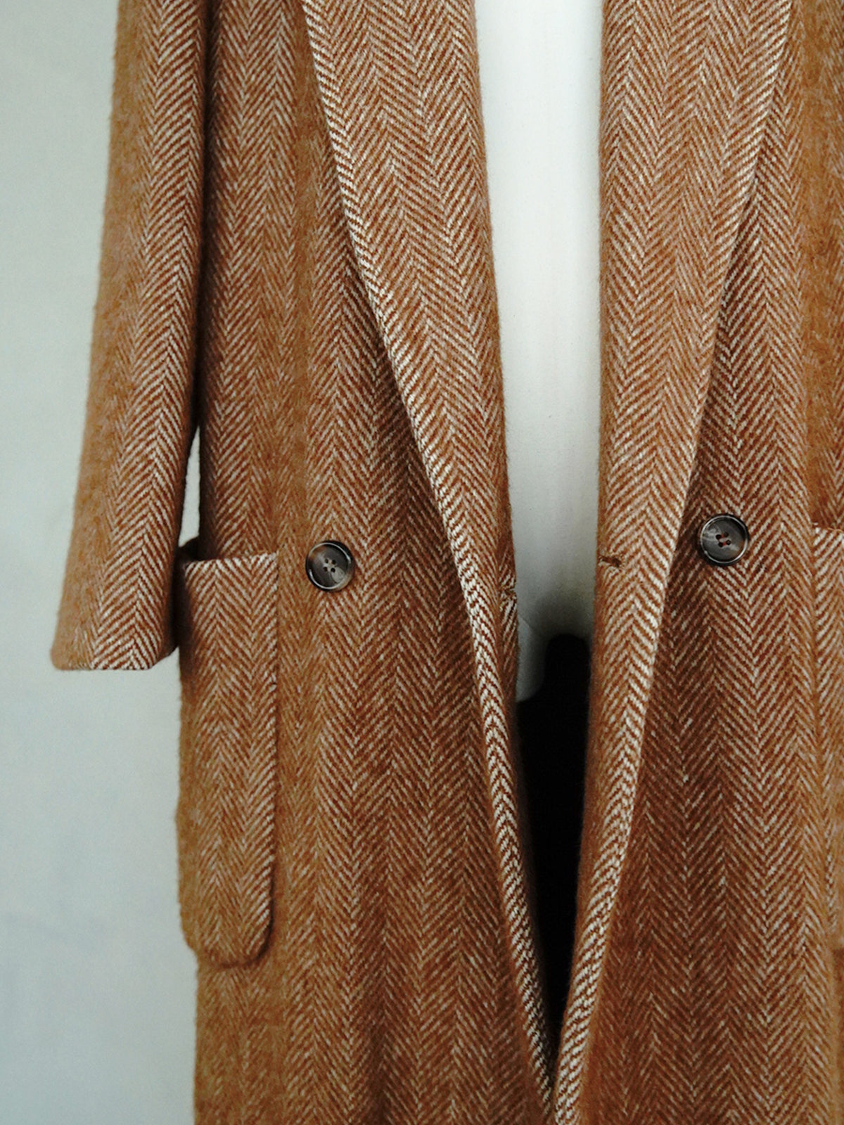 1990s Perry Ellis, herringbone coat