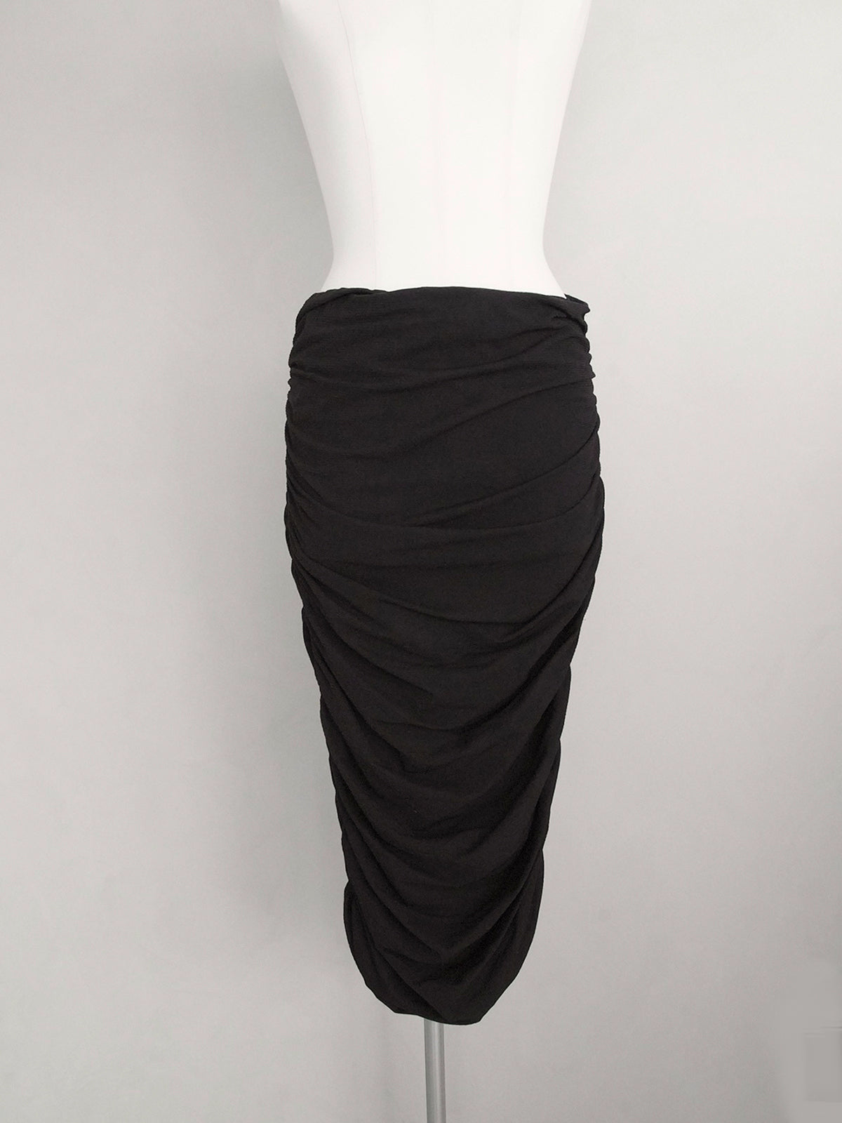 2000s jersey fabric drape skirt