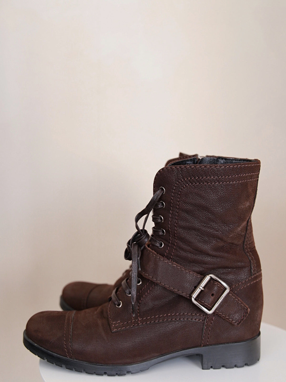 2000s Miu Miu, lace up suede boots