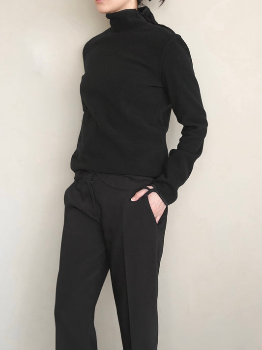 2000s Prada sport, high neck fleece top
