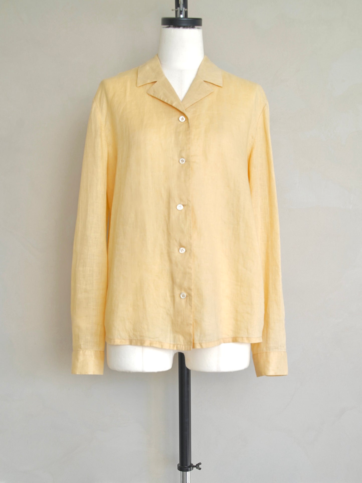 1990s Prada, open collar linen shirt
