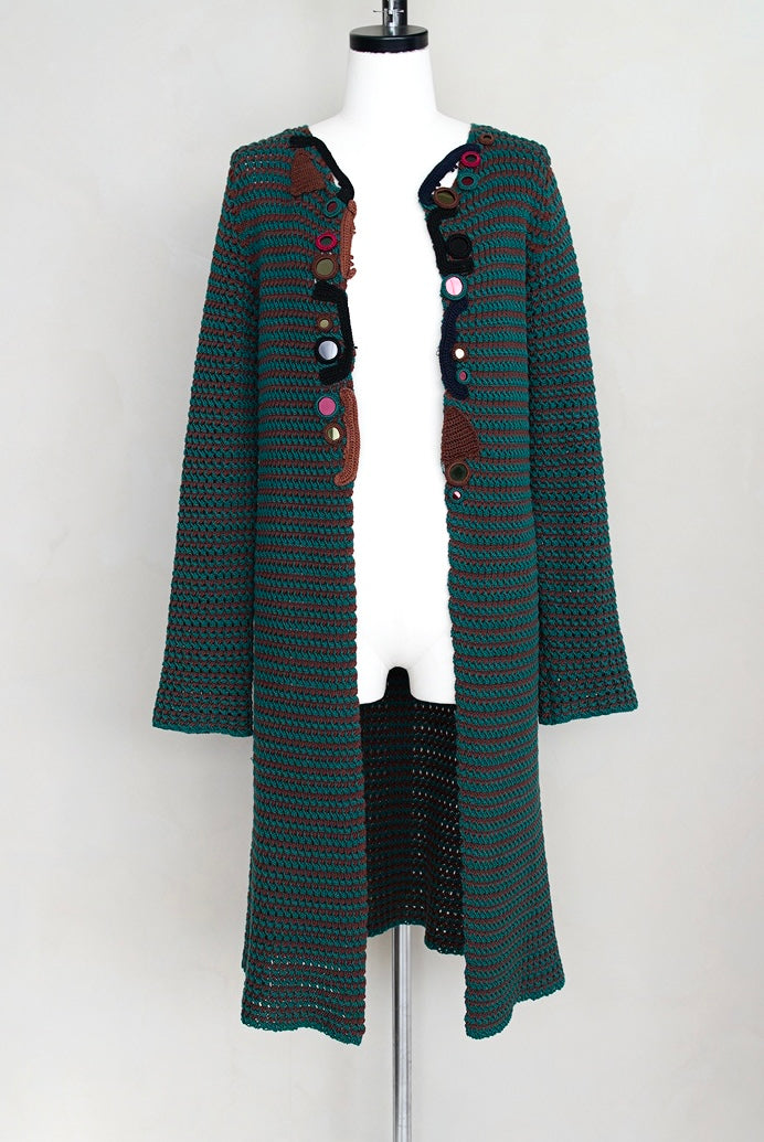 spring 2005 Prada, folk long knit cardigan