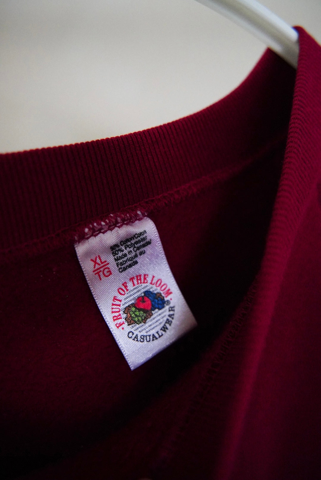 1980s Sweat in burgundy