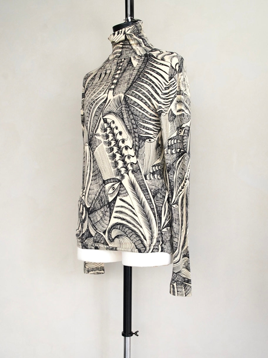 Dries Van Noten, outsider art printed cutsew