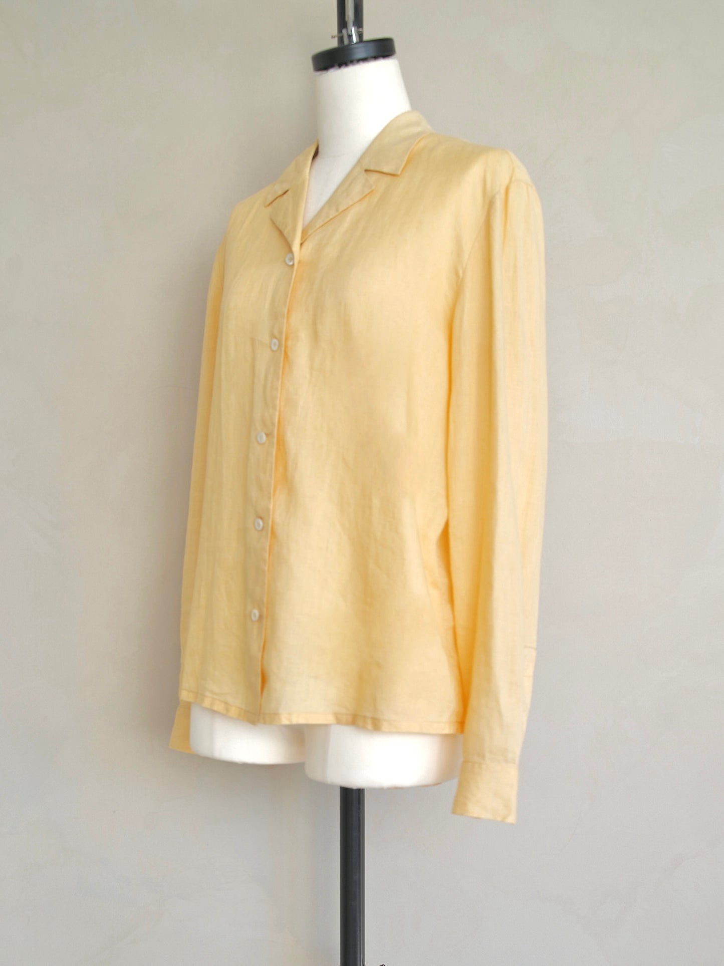 1990s Prada, open collar linen shirt
