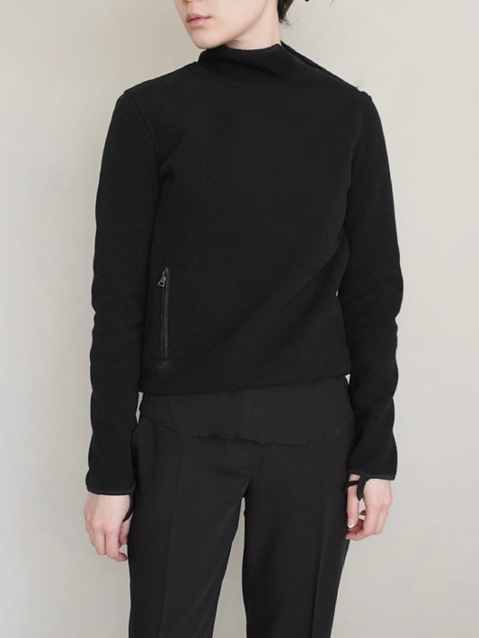 2000s Prada sport, high neck fleece top