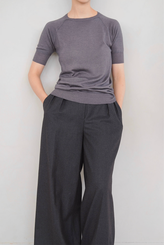 2000s Prada, half sleeves knit top