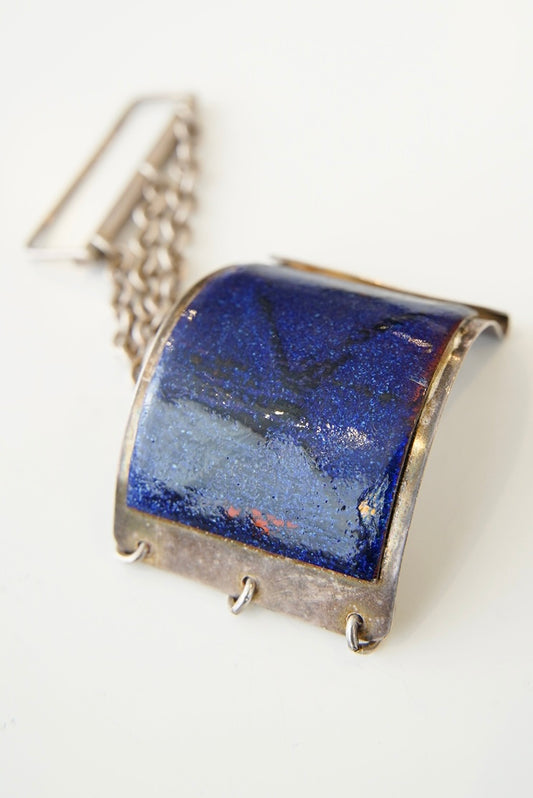 1960-70s Jacob Hull from Denmark, ceramic face chain bracelet