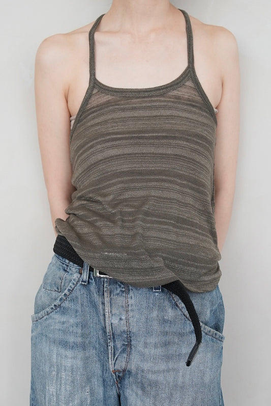 2000s Knit camisole with back lace