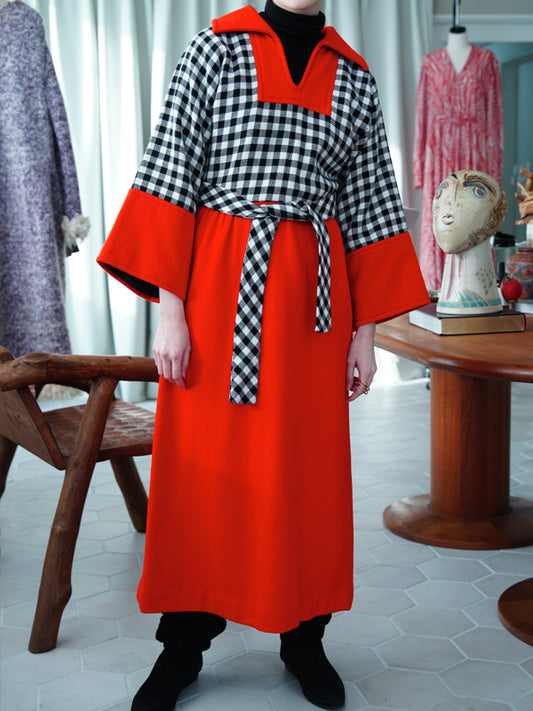 1970s Jean Varon, woolen caftan dress